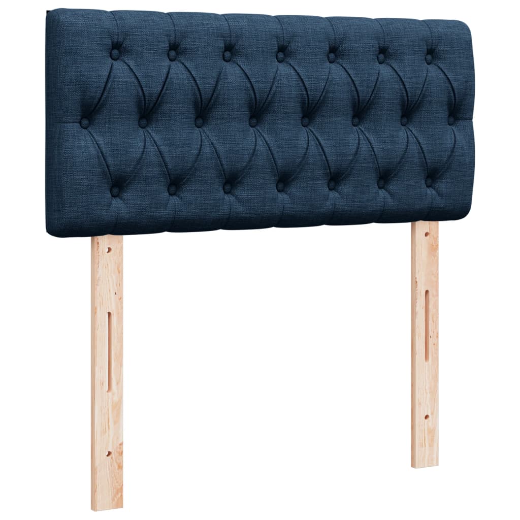 Boxspring met matras stof blauw 90x200 cm is nu te koop bij PeponiXL, paradijselijk wonen!