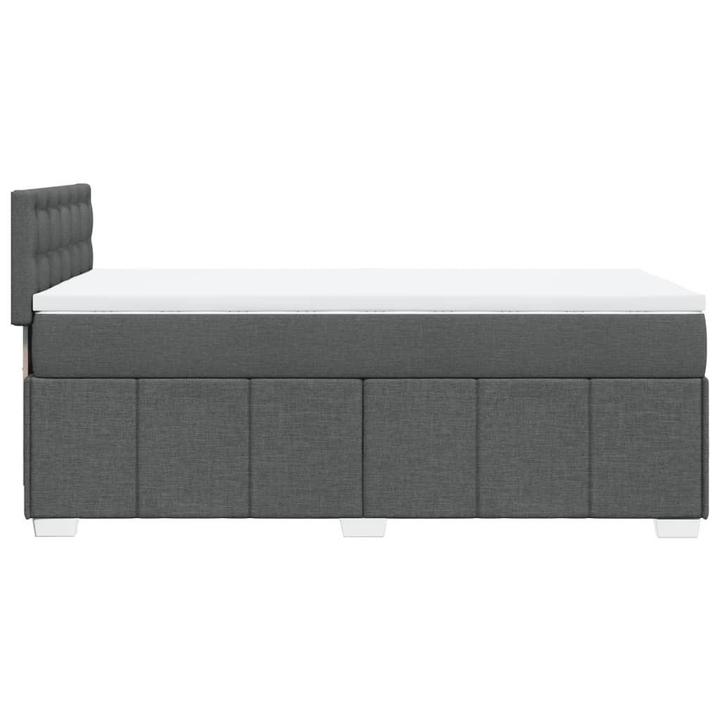 Boxspring met matras stof donkergrijs 90x200 cm is nu te koop bij PeponiXL, paradijselijk wonen!