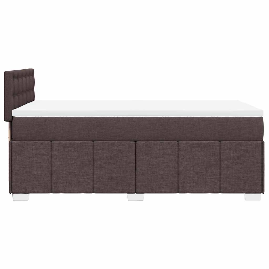 Boxspring met matras stof donkerbruin 90x200 cm is nu te koop bij PeponiXL, paradijselijk wonen!