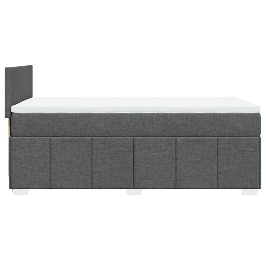 Boxspring met matras stof donkergrijs 100x200 cm is nu te koop bij PeponiXL, paradijselijk wonen!