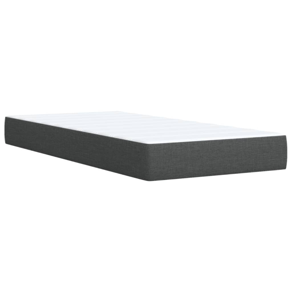 Boxspring met matras stof donkergrijs 100x200 cm is nu te koop bij PeponiXL, paradijselijk wonen!