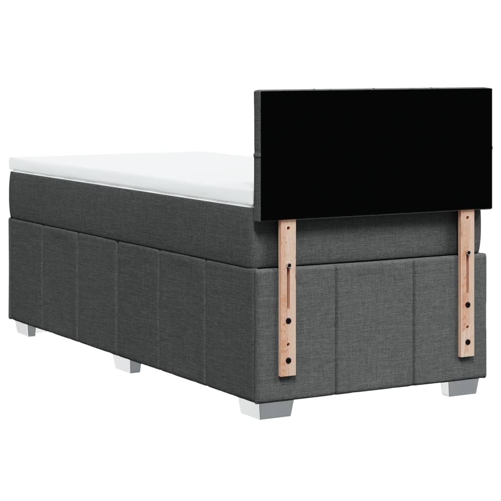 Boxspring met matras stof donkergrijs 100x200 cm is nu te koop bij PeponiXL, paradijselijk wonen!
