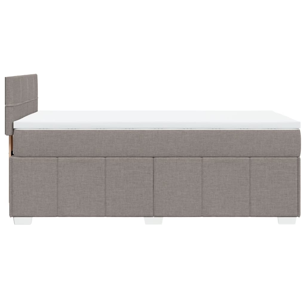 Boxspring met matras stof taupe 100x200 cm is nu te koop bij PeponiXL, paradijselijk wonen!