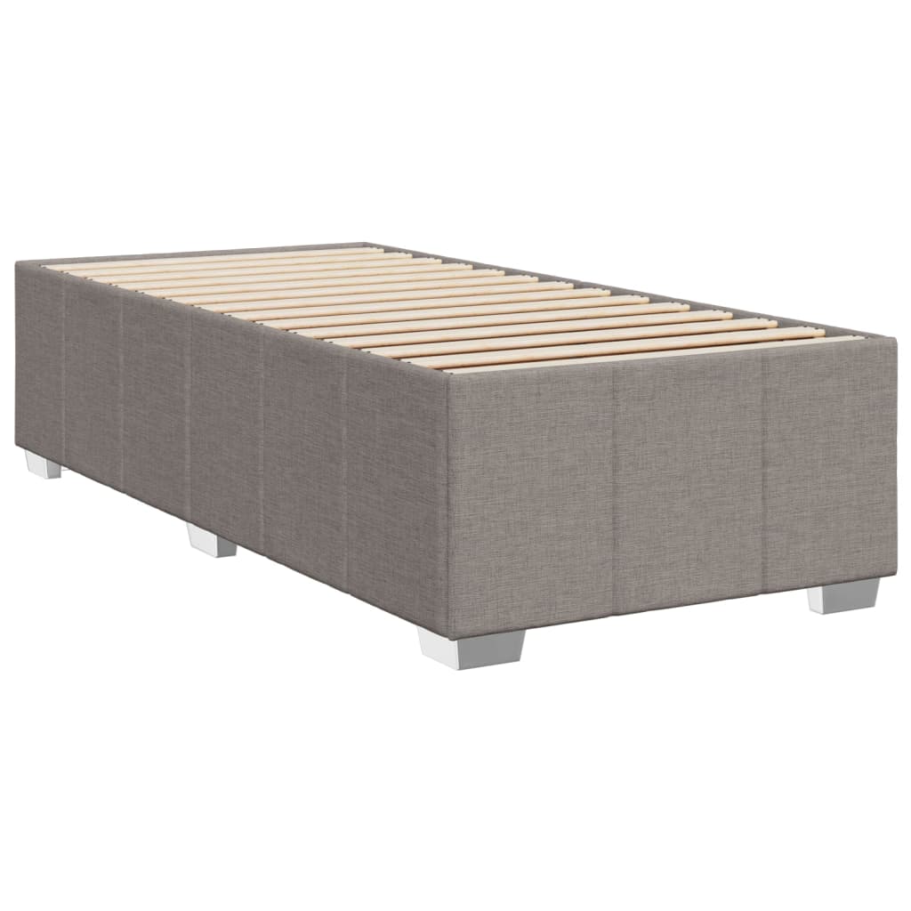Boxspring met matras stof taupe 100x200 cm is nu te koop bij PeponiXL, paradijselijk wonen!