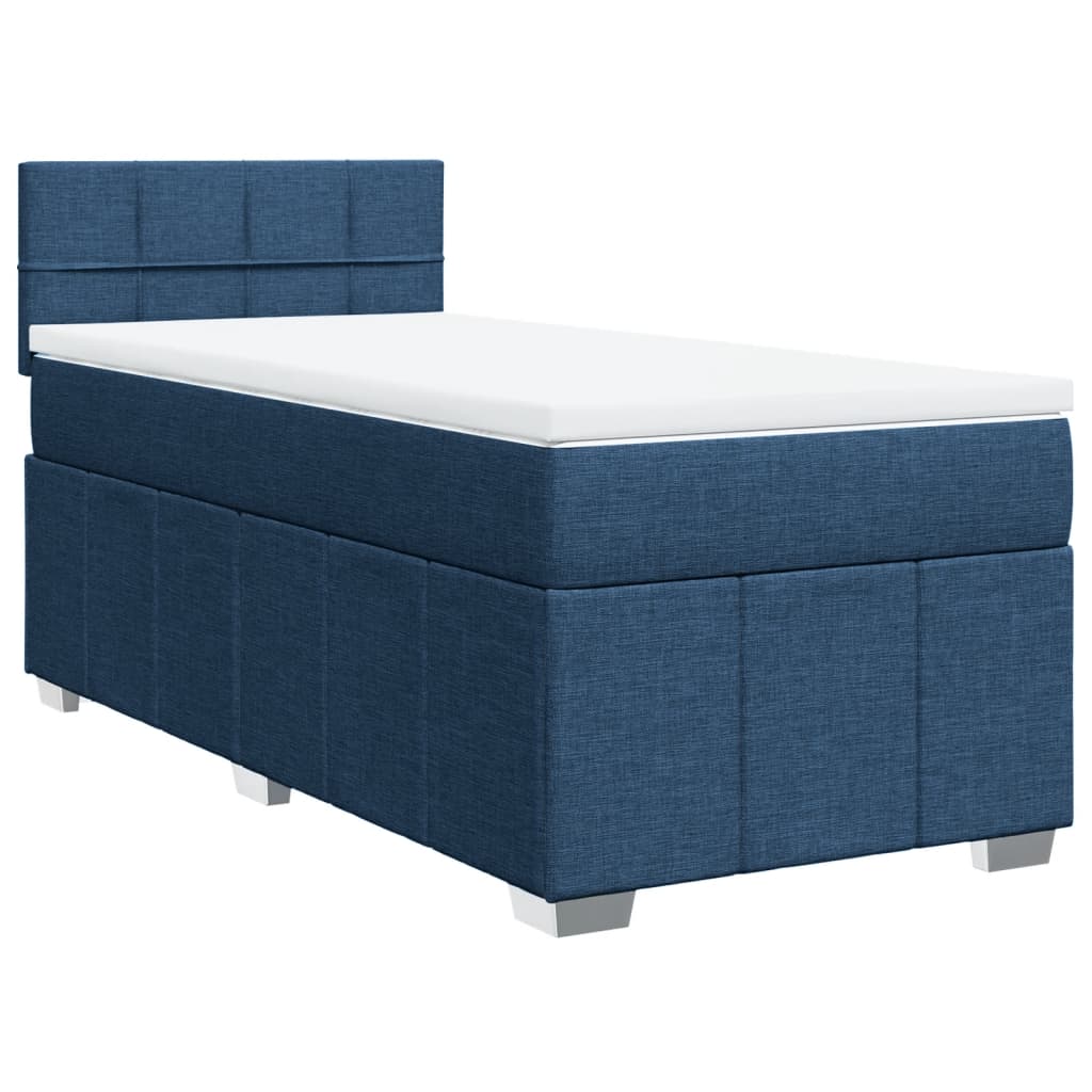 Boxspring met matras stof blauw 100x200 cm is nu te koop bij PeponiXL, paradijselijk wonen!