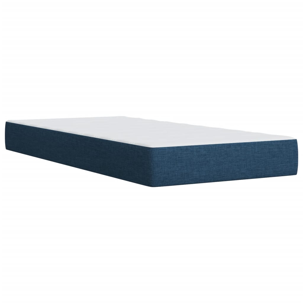 Boxspring met matras stof blauw 100x200 cm is nu te koop bij PeponiXL, paradijselijk wonen!