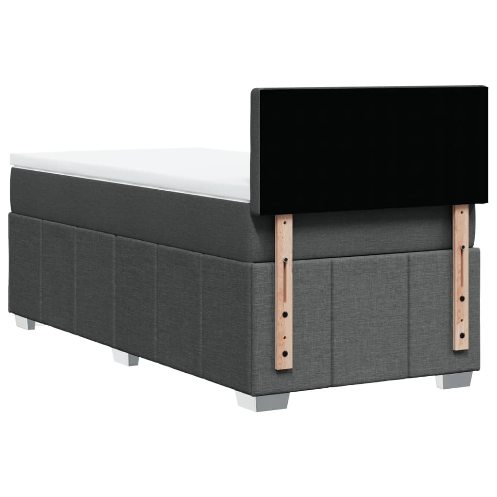 Boxspring met matras stof donkergrijs 100x200 cm is nu te koop bij PeponiXL, paradijselijk wonen!