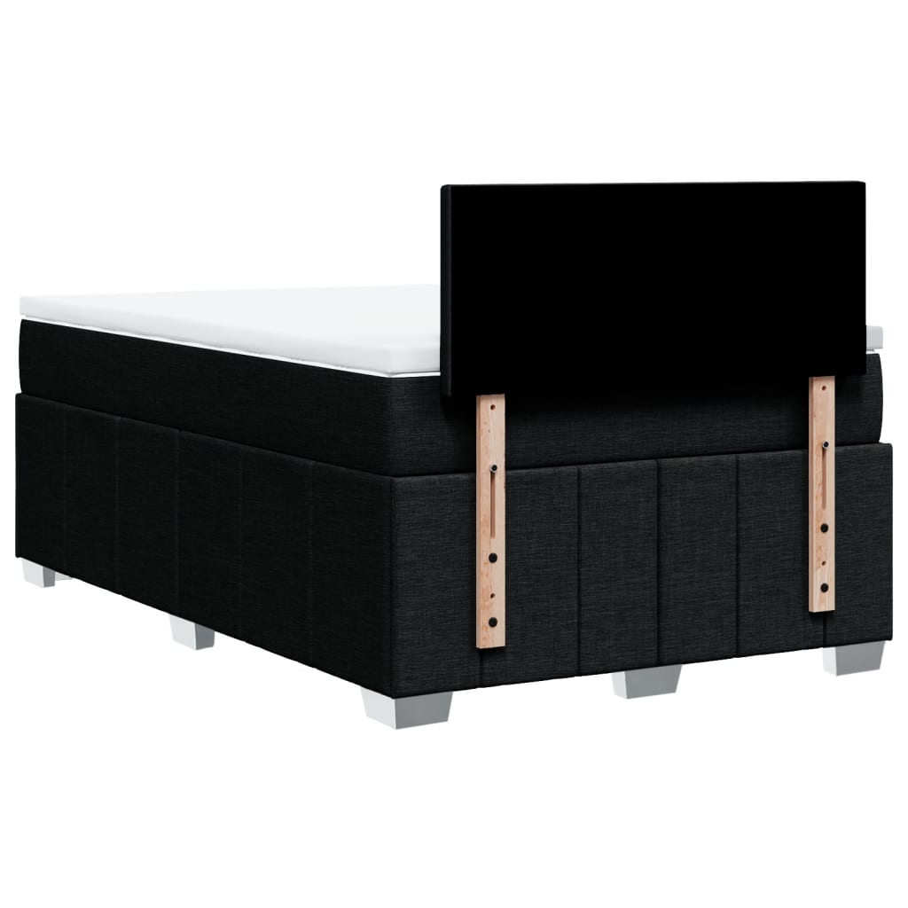 Boxspring met matras stof zwart 120x190 cm is nu te koop bij PeponiXL, paradijselijk wonen!