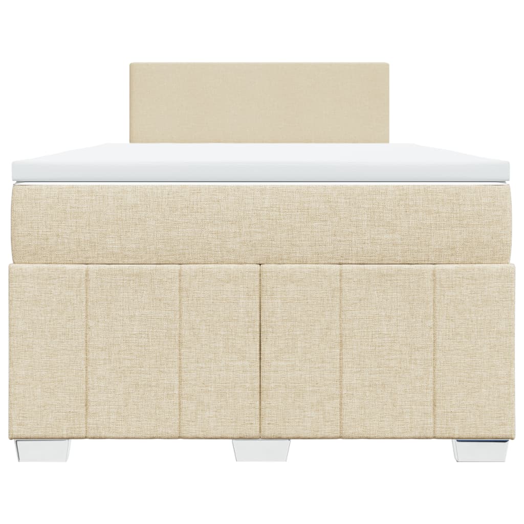 Boxspring met matras stof crèmekleurig 120x190 cm is nu te koop bij PeponiXL, paradijselijk wonen!