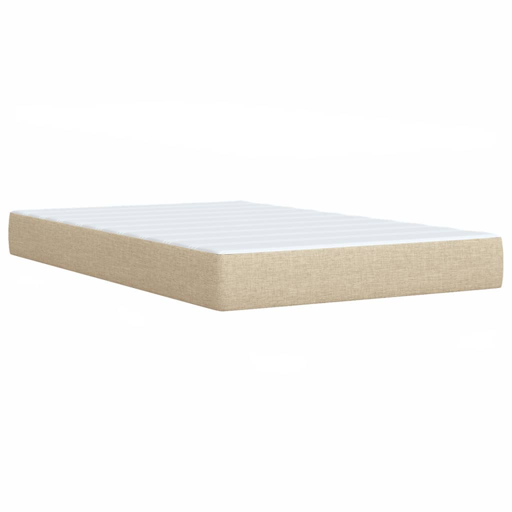Boxspring met matras stof crèmekleurig 120x190 cm is nu te koop bij PeponiXL, paradijselijk wonen!