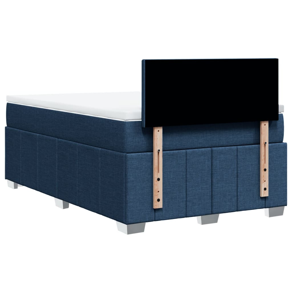 Boxspring met matras stof blauw 120x190 cm is nu te koop bij PeponiXL, paradijselijk wonen!