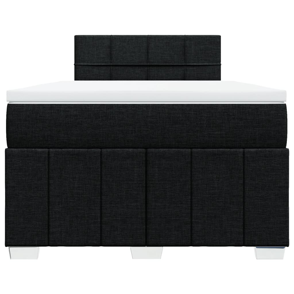 Boxspring met matras stof zwart 120x190 cm is nu te koop bij PeponiXL, paradijselijk wonen!