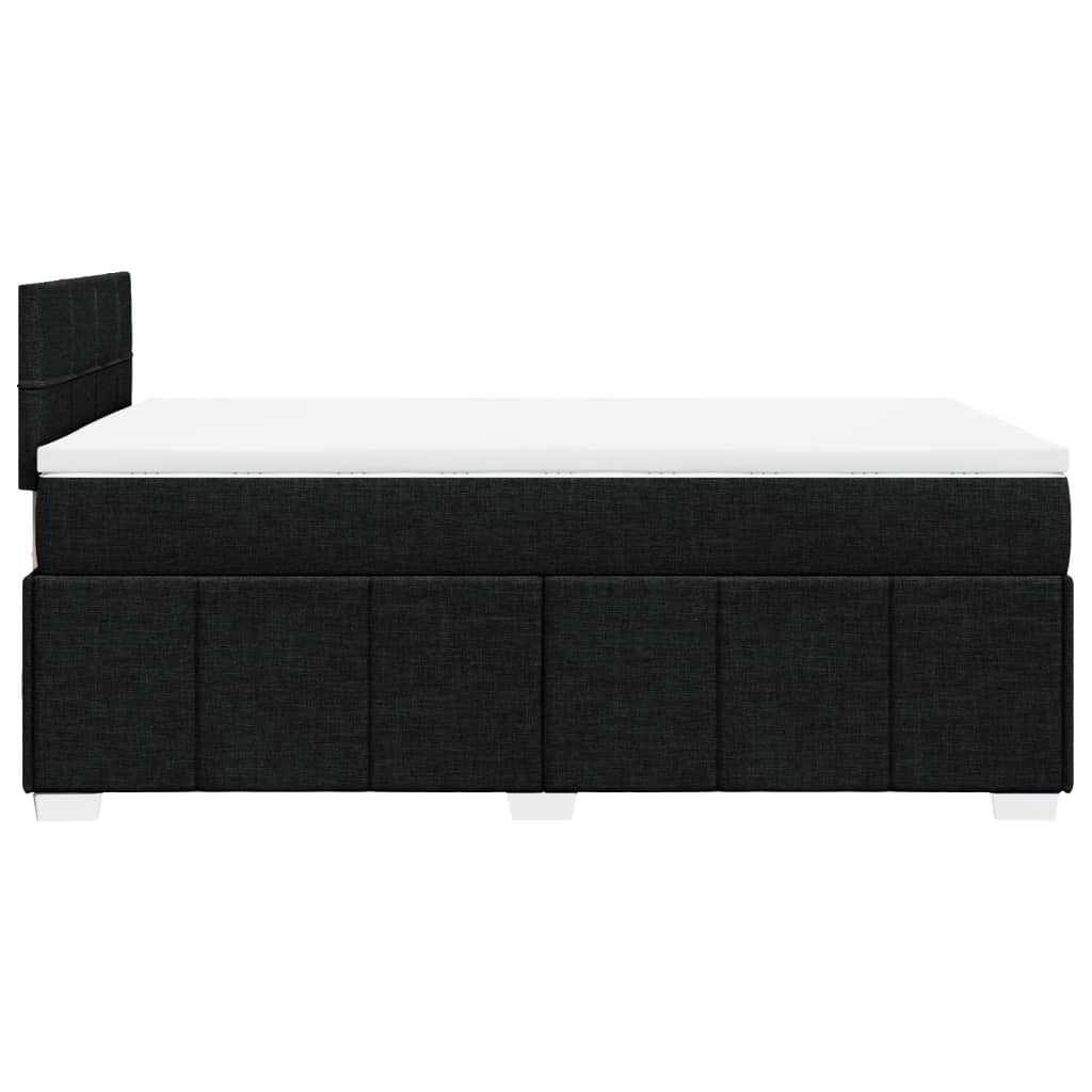 Boxspring met matras stof zwart 120x190 cm is nu te koop bij PeponiXL, paradijselijk wonen!