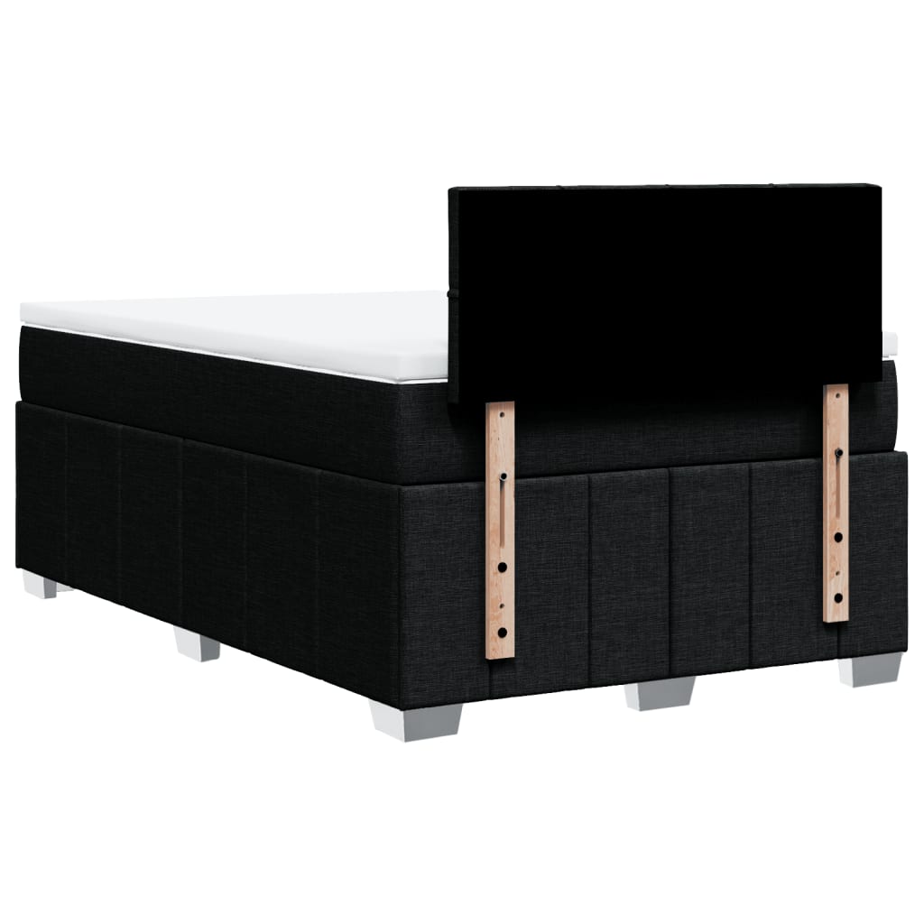 Boxspring met matras stof zwart 120x190 cm is nu te koop bij PeponiXL, paradijselijk wonen!