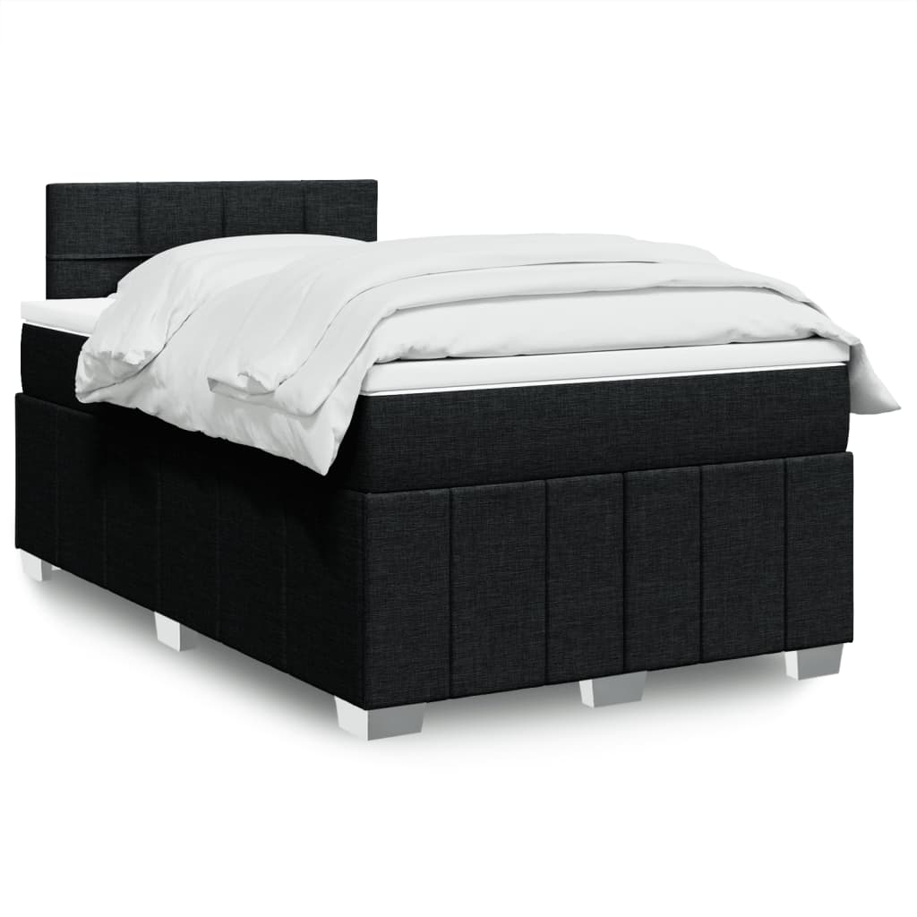 Boxspring met matras stof zwart 120x190 cm is nu te koop bij PeponiXL, paradijselijk wonen!