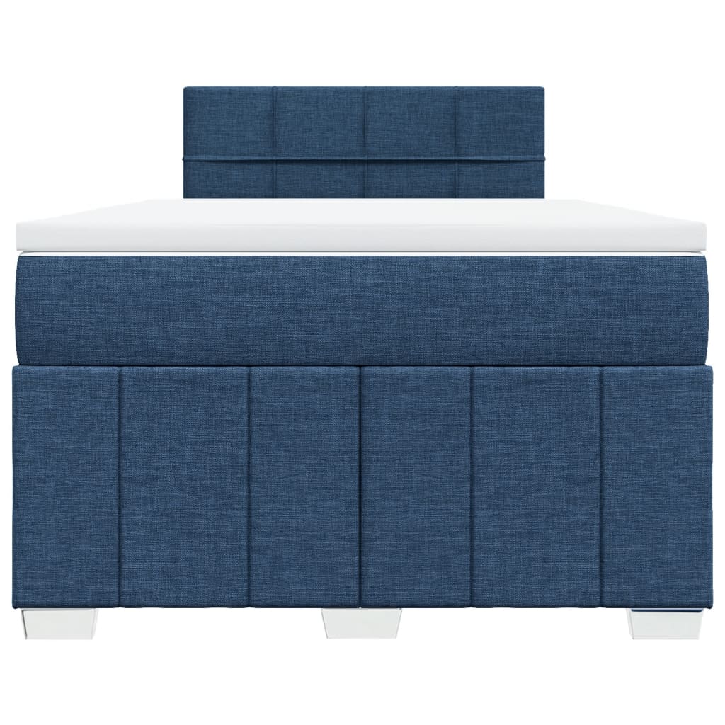 Boxspring met matras stof blauw 120x190 cm is nu te koop bij PeponiXL, paradijselijk wonen!