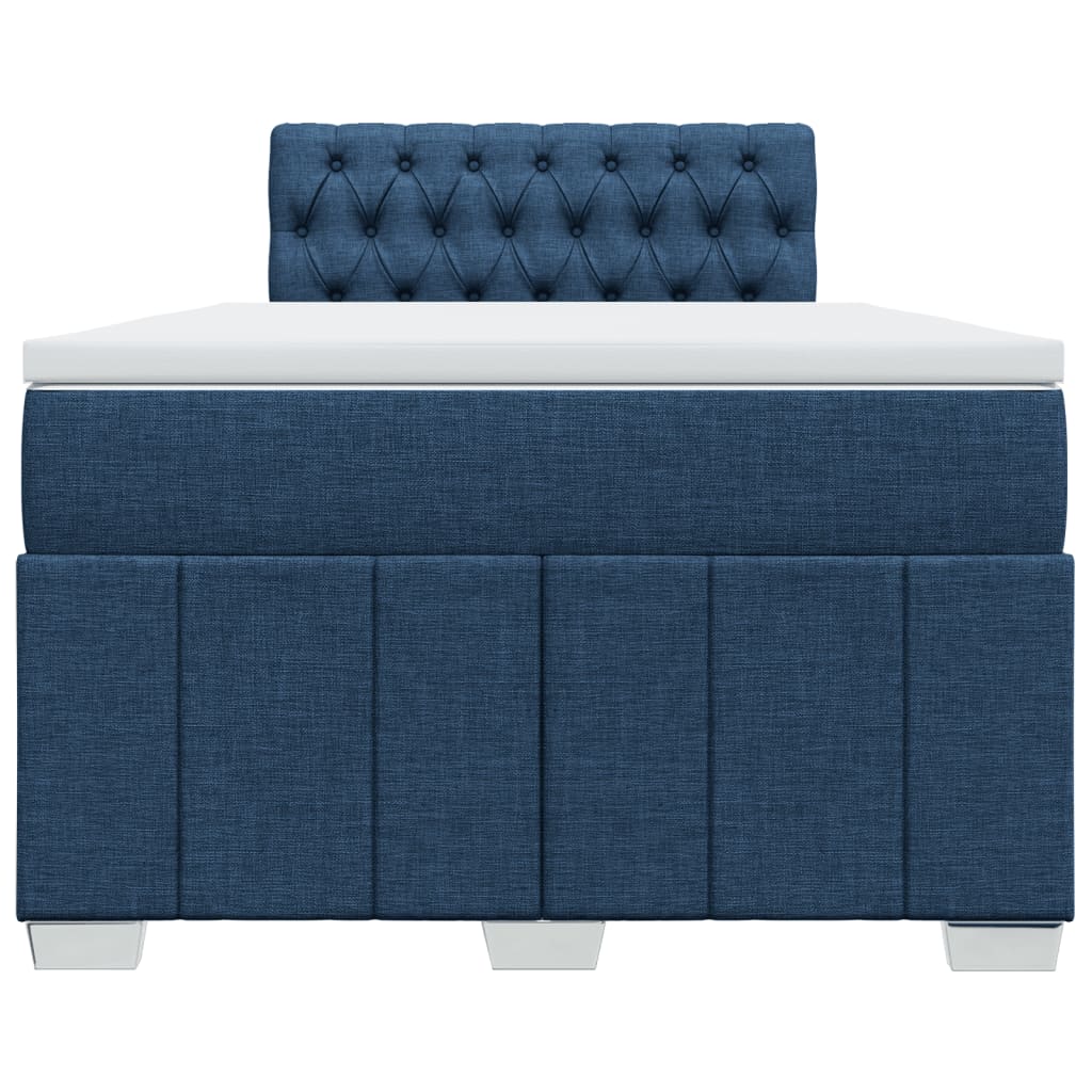 Boxspring met matras stof blauw 120x190 cm is nu te koop bij PeponiXL, paradijselijk wonen!