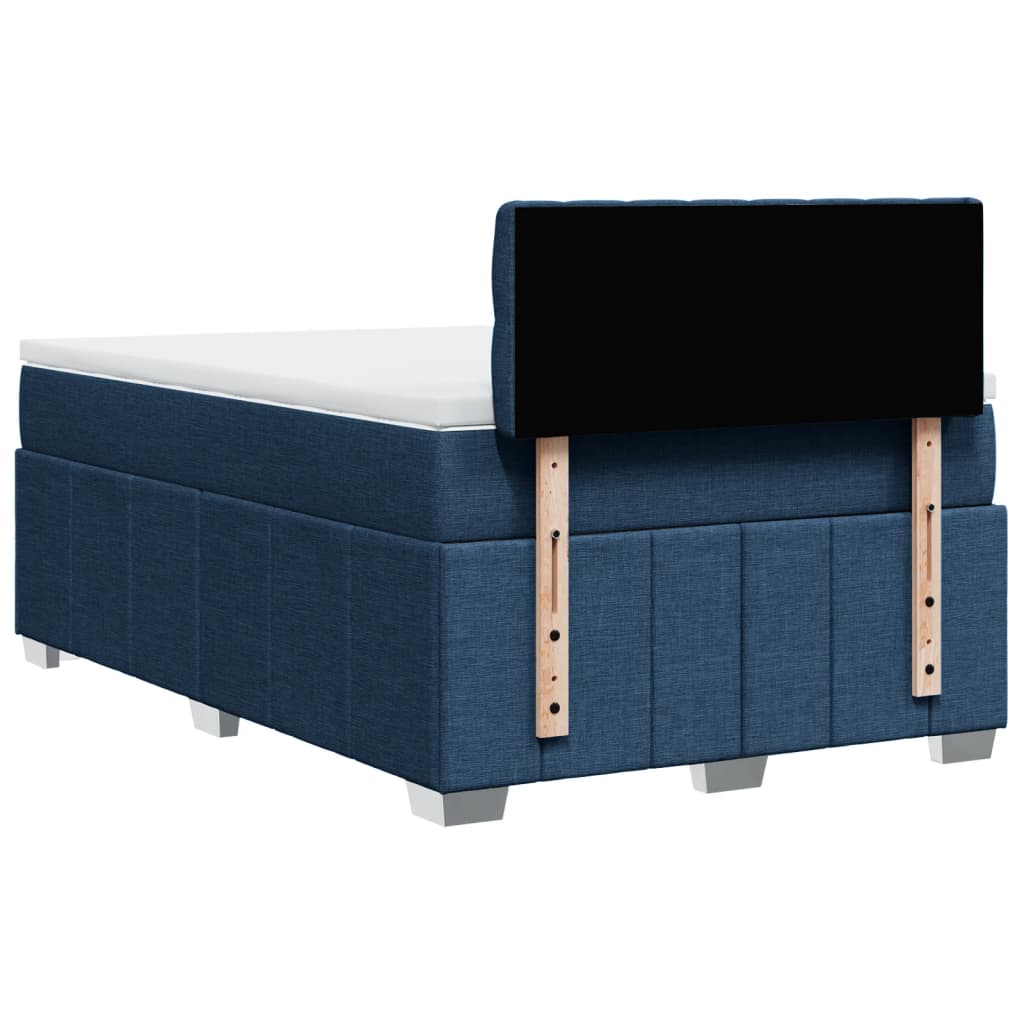 Boxspring met matras stof blauw 120x190 cm is nu te koop bij PeponiXL, paradijselijk wonen!