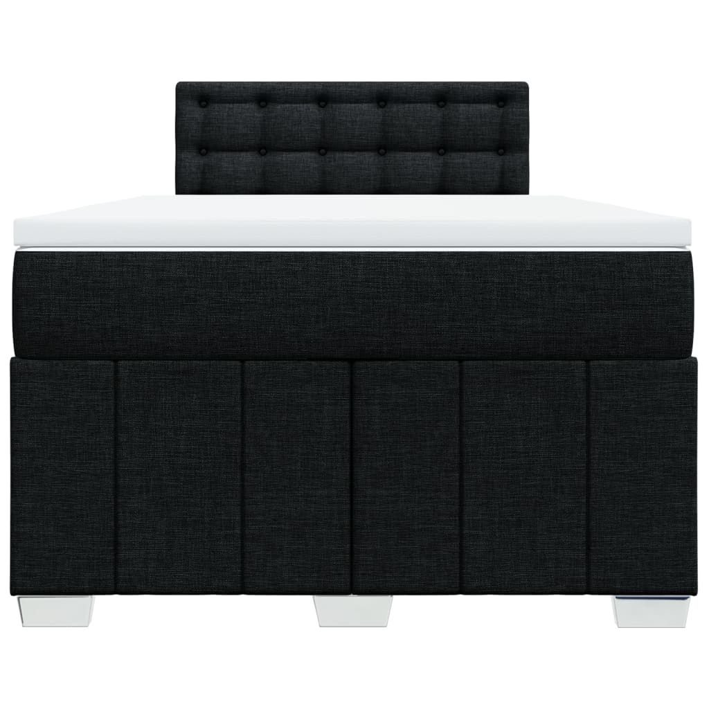 Boxspring met matras stof zwart 120x190 cm is nu te koop bij PeponiXL, paradijselijk wonen!