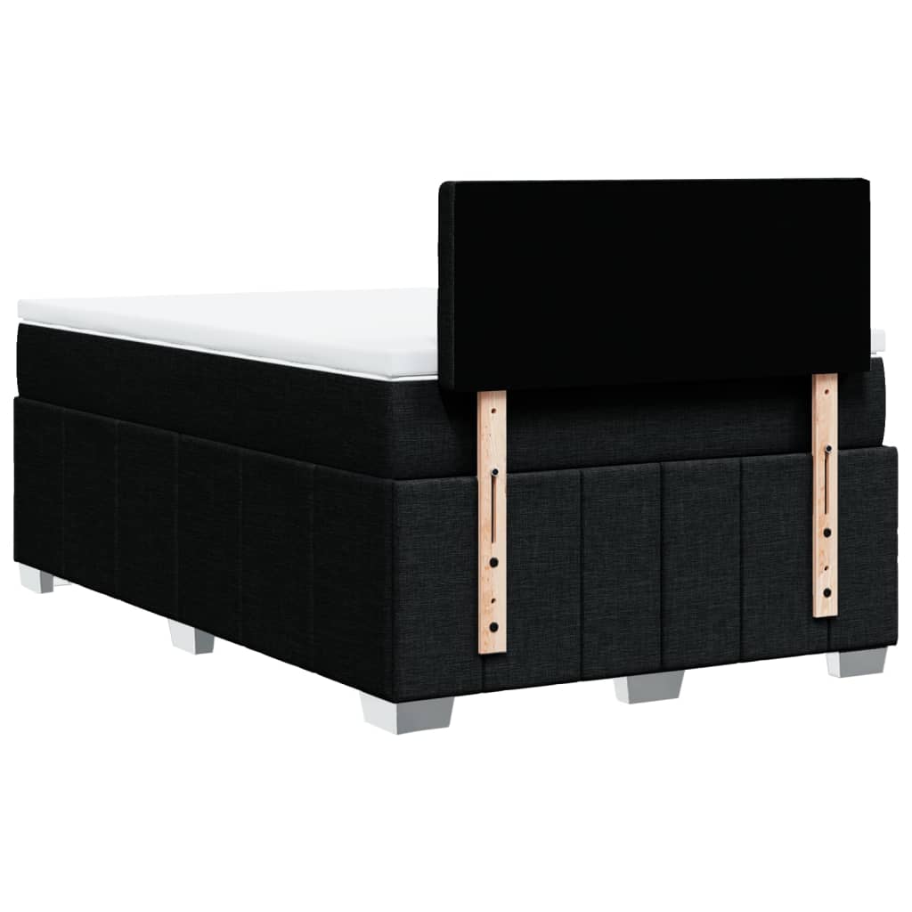 Boxspring met matras stof zwart 120x190 cm is nu te koop bij PeponiXL, paradijselijk wonen!