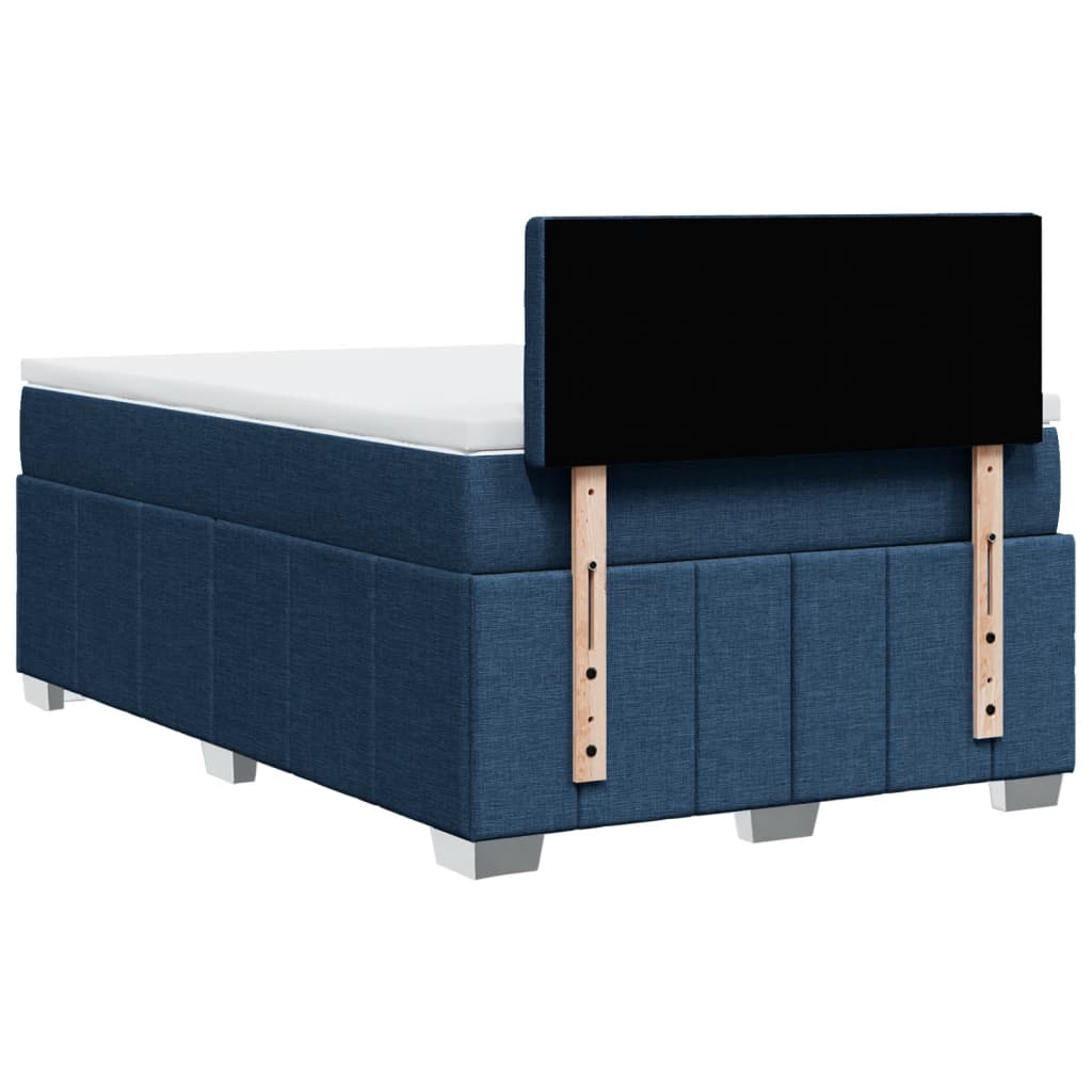 Boxspring met matras stof blauw 120x190 cm is nu te koop bij PeponiXL, paradijselijk wonen!