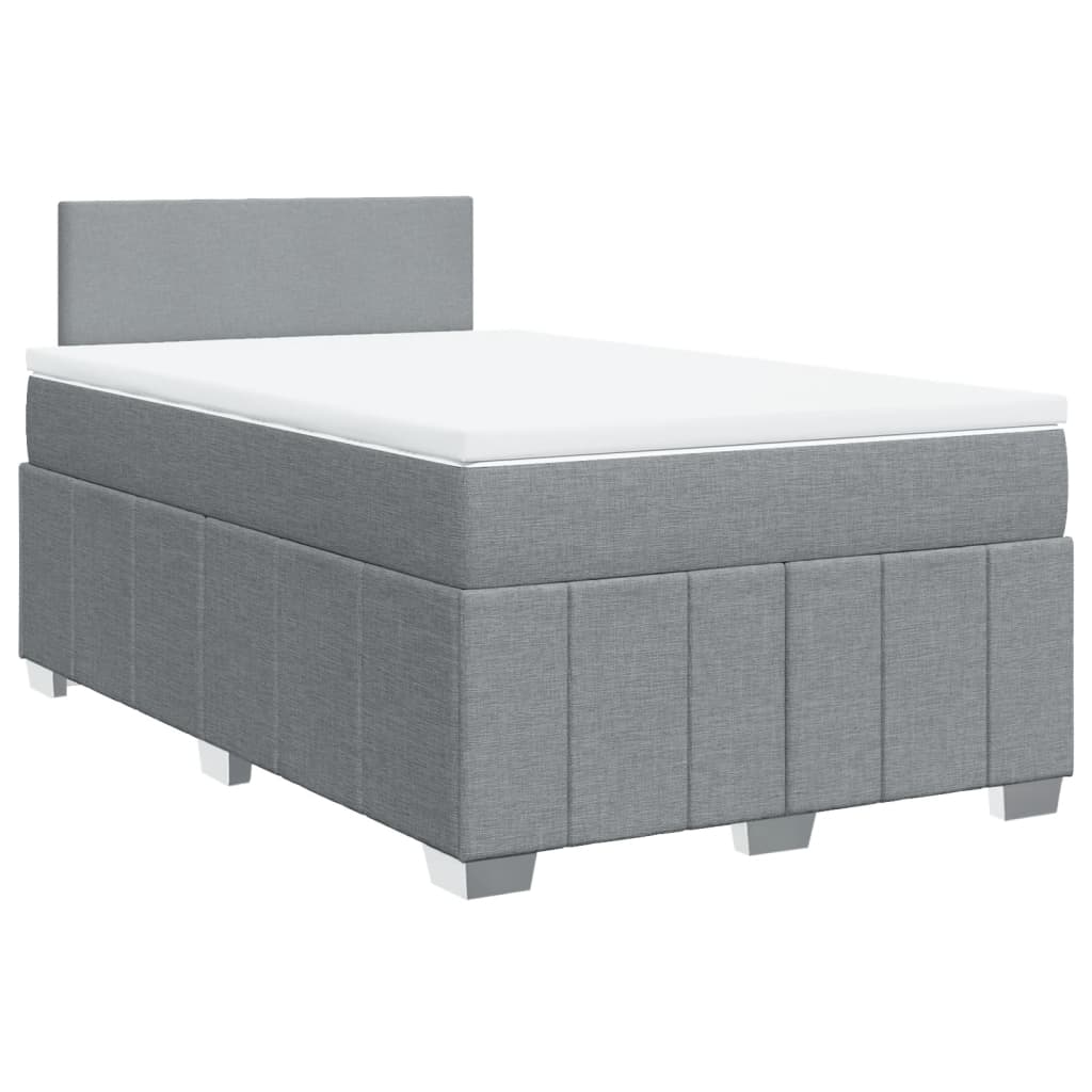 Boxspring met matras stof lichtgrijs 120x200 cm is nu te koop bij PeponiXL, paradijselijk wonen!