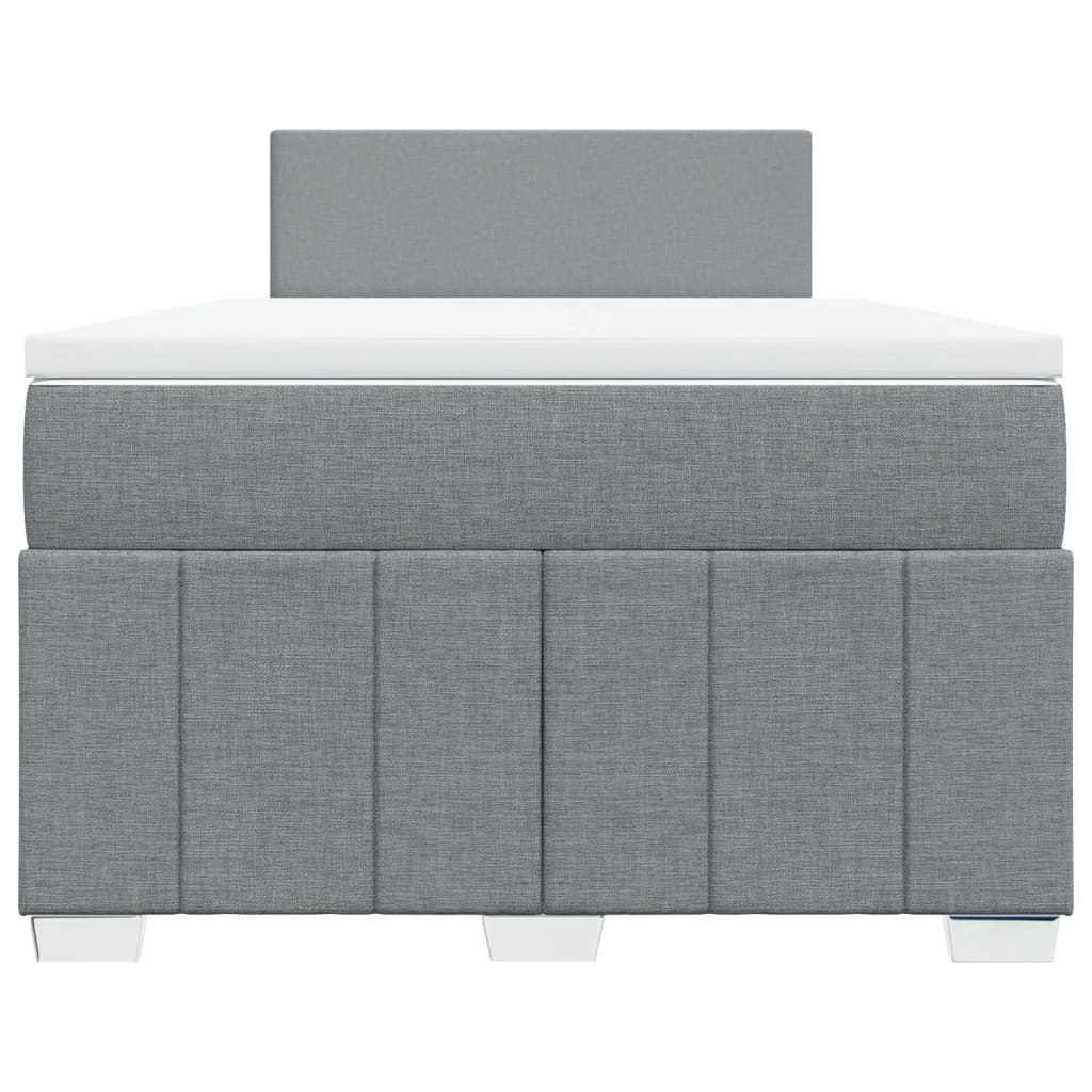 Boxspring met matras stof lichtgrijs 120x200 cm is nu te koop bij PeponiXL, paradijselijk wonen!