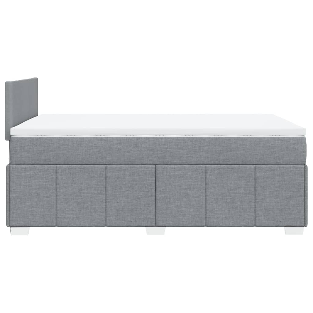 Boxspring met matras stof lichtgrijs 120x200 cm is nu te koop bij PeponiXL, paradijselijk wonen!