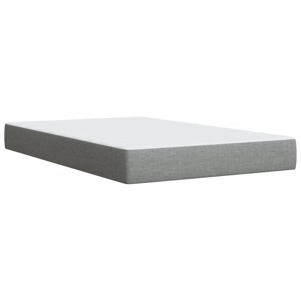 Boxspring met matras stof lichtgrijs 120x200 cm is nu te koop bij PeponiXL, paradijselijk wonen!