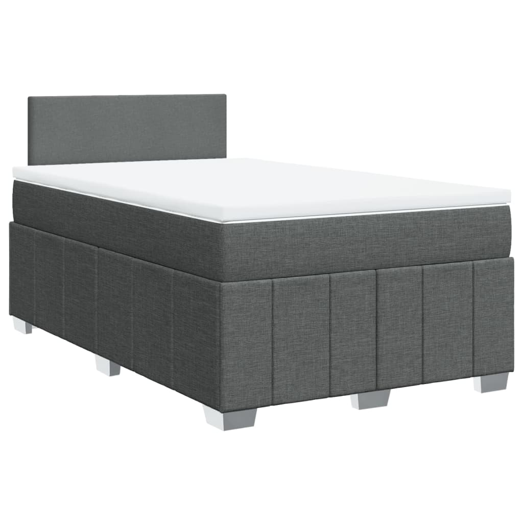 Boxspring met matras stof donkergrijs 120x200 cm is nu te koop bij PeponiXL, paradijselijk wonen!