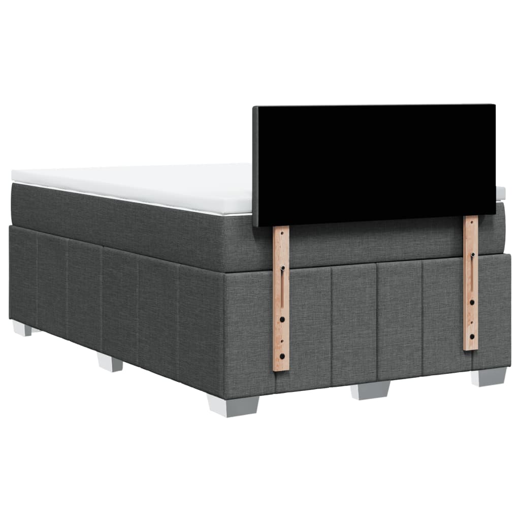 Boxspring met matras stof donkergrijs 120x200 cm is nu te koop bij PeponiXL, paradijselijk wonen!