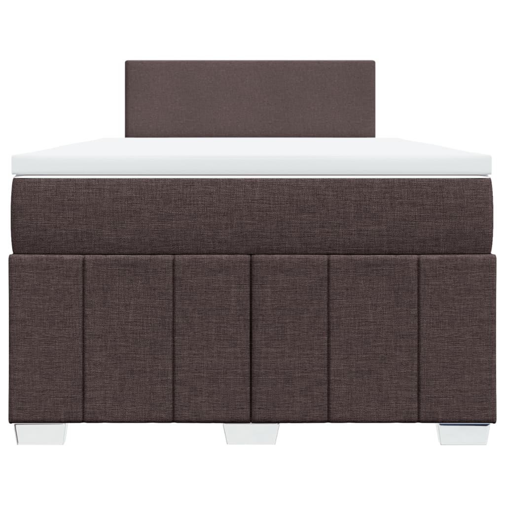 Boxspring met matras stof donkerbruin 120x200 cm is nu te koop bij PeponiXL, paradijselijk wonen!