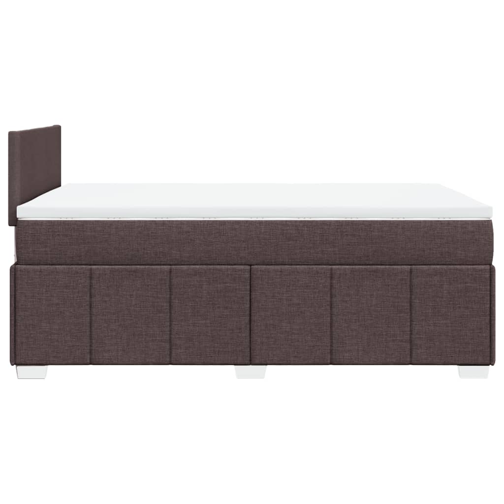 Boxspring met matras stof donkerbruin 120x200 cm is nu te koop bij PeponiXL, paradijselijk wonen!