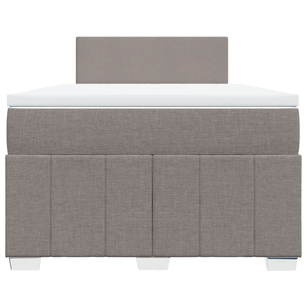 Boxspring met matras stof taupe 120x200 cm