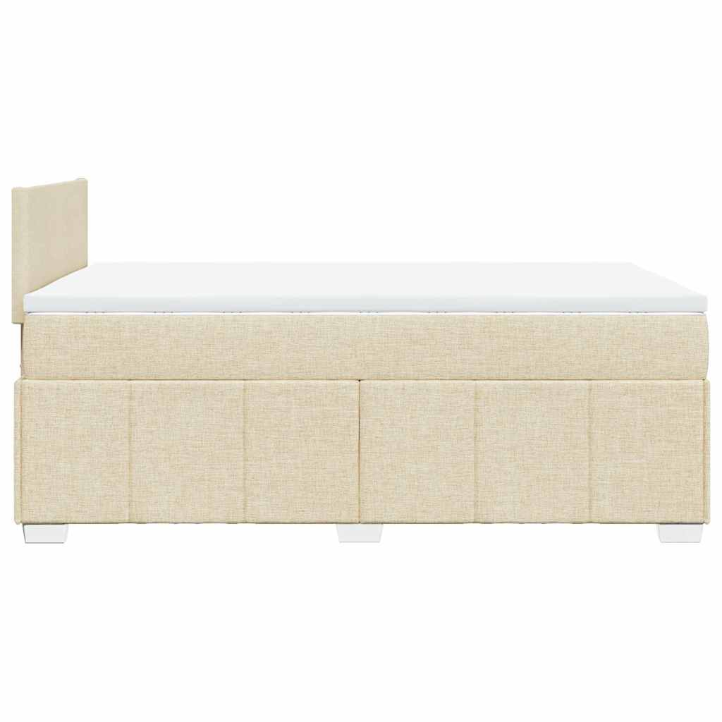 Boxspring met matras stof crèmekleurig 120x200 cm is nu te koop bij PeponiXL, paradijselijk wonen!