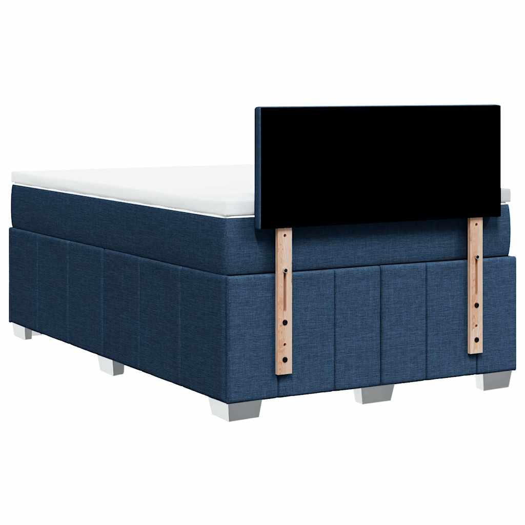 Boxspring met matras stof blauw 120x200 cm is nu te koop bij PeponiXL, paradijselijk wonen!