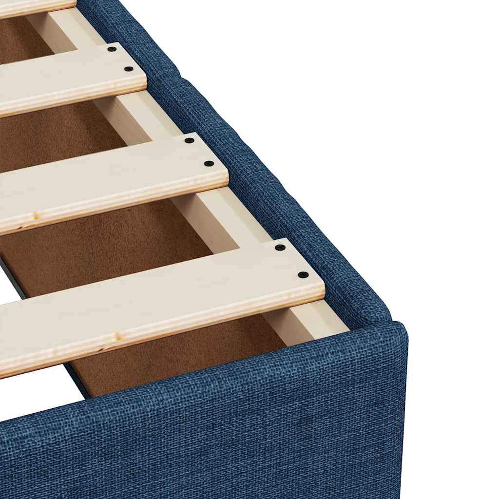 Boxspring met matras stof blauw 120x200 cm is nu te koop bij PeponiXL, paradijselijk wonen!
