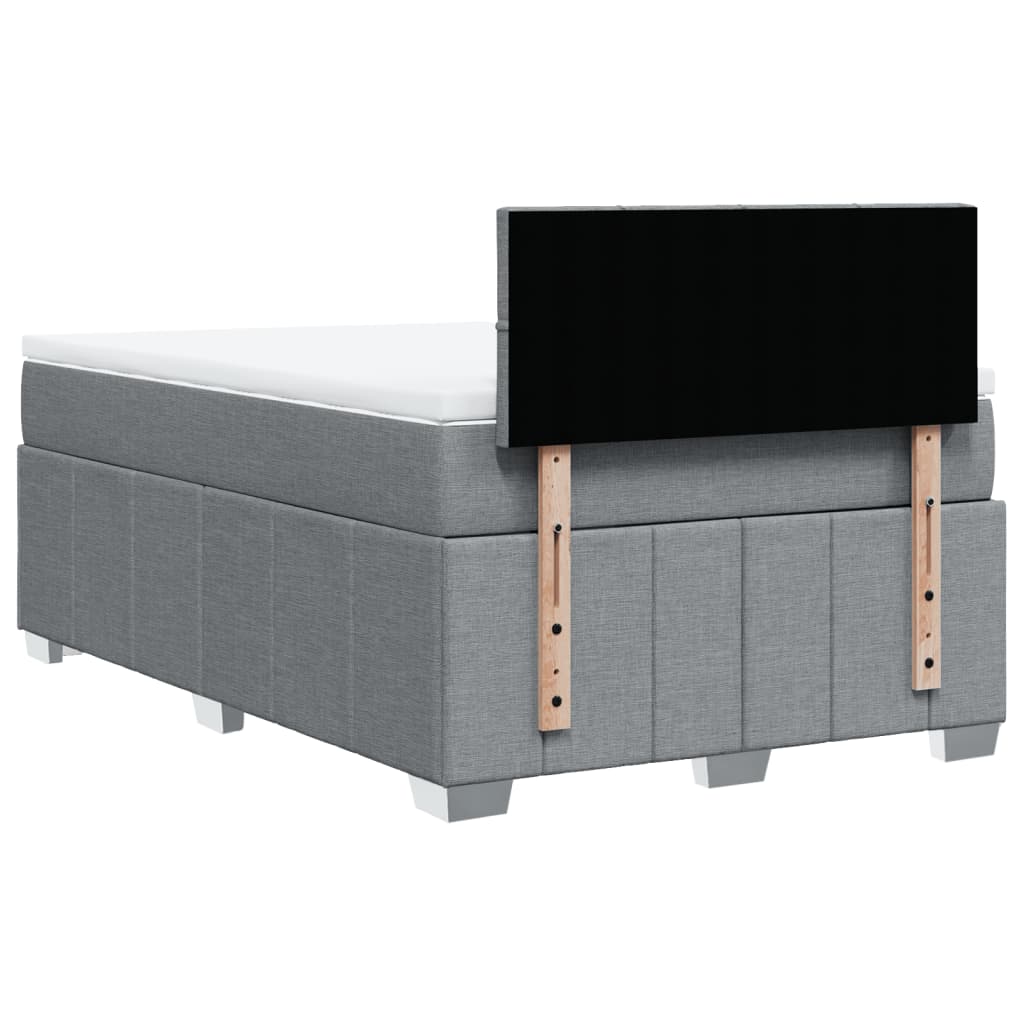 Boxspring met matras stof lichtgrijs 120x200 cm is nu te koop bij PeponiXL, paradijselijk wonen!