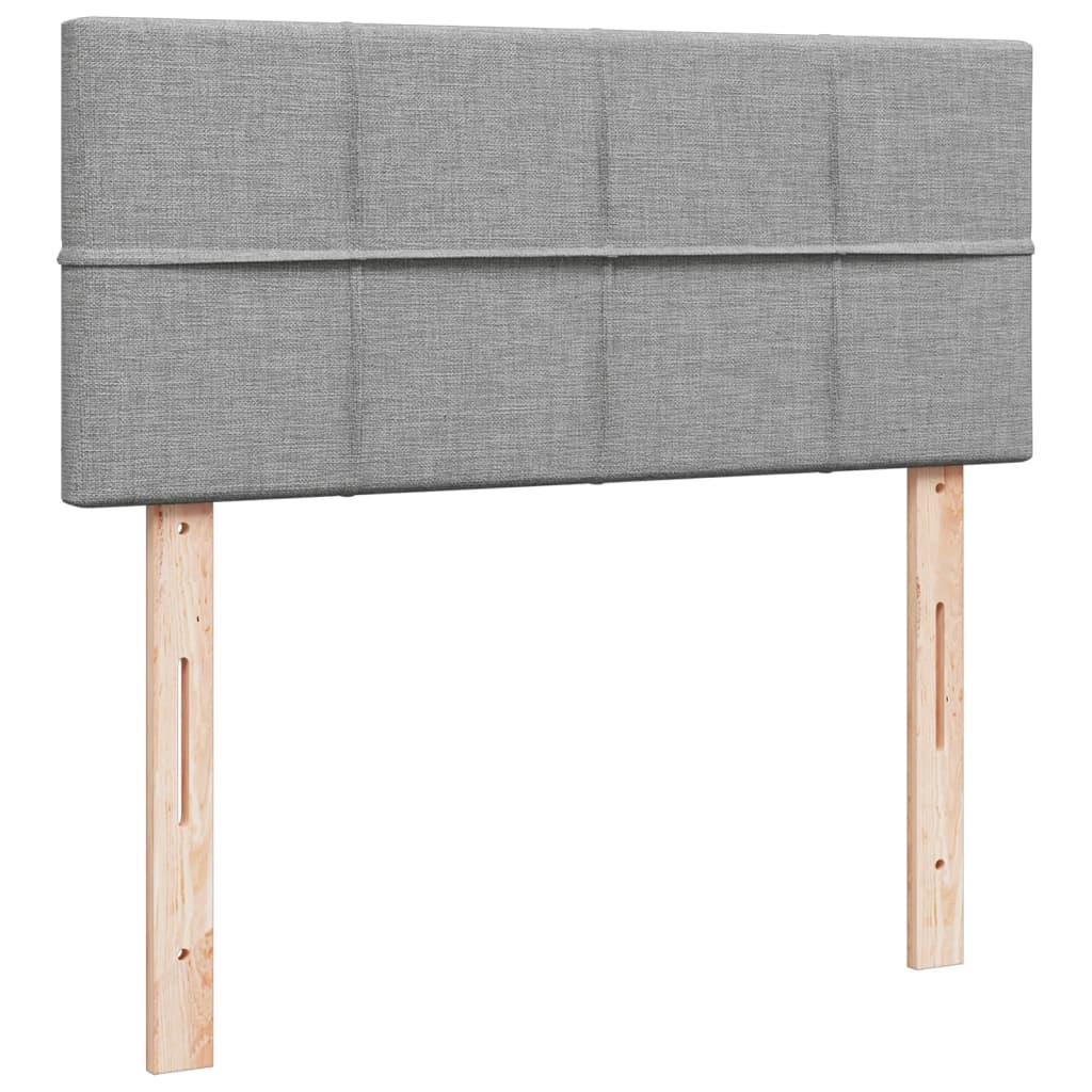 Boxspring met matras stof lichtgrijs 120x200 cm is nu te koop bij PeponiXL, paradijselijk wonen!