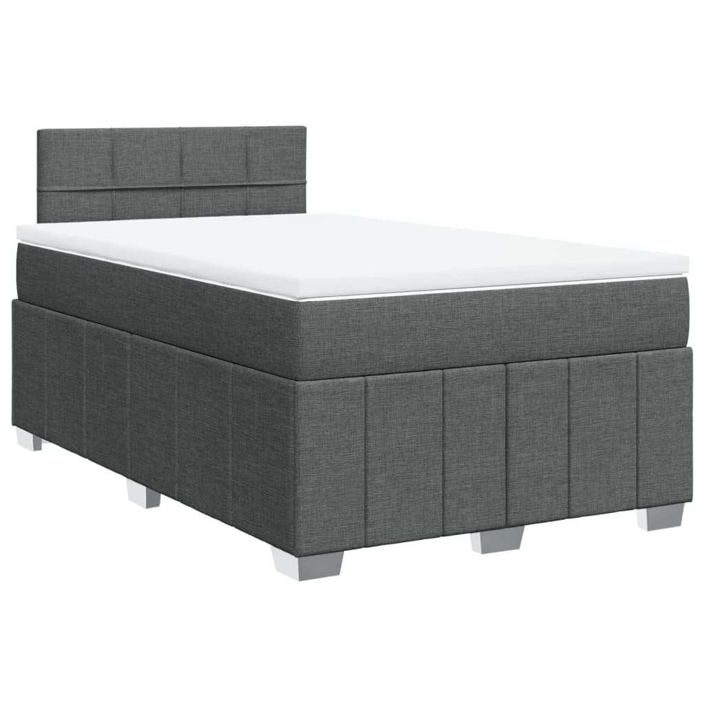 Boxspring met matras stof donkergrijs 120x200 cm is nu te koop bij PeponiXL, paradijselijk wonen!