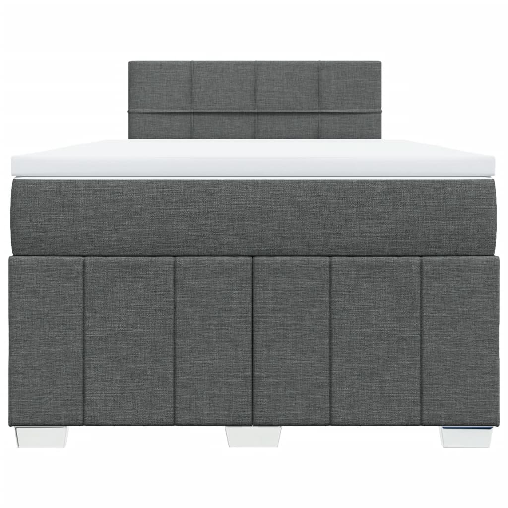 Boxspring met matras stof donkergrijs 120x200 cm is nu te koop bij PeponiXL, paradijselijk wonen!