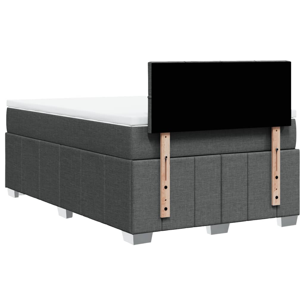 Boxspring met matras stof donkergrijs 120x200 cm is nu te koop bij PeponiXL, paradijselijk wonen!
