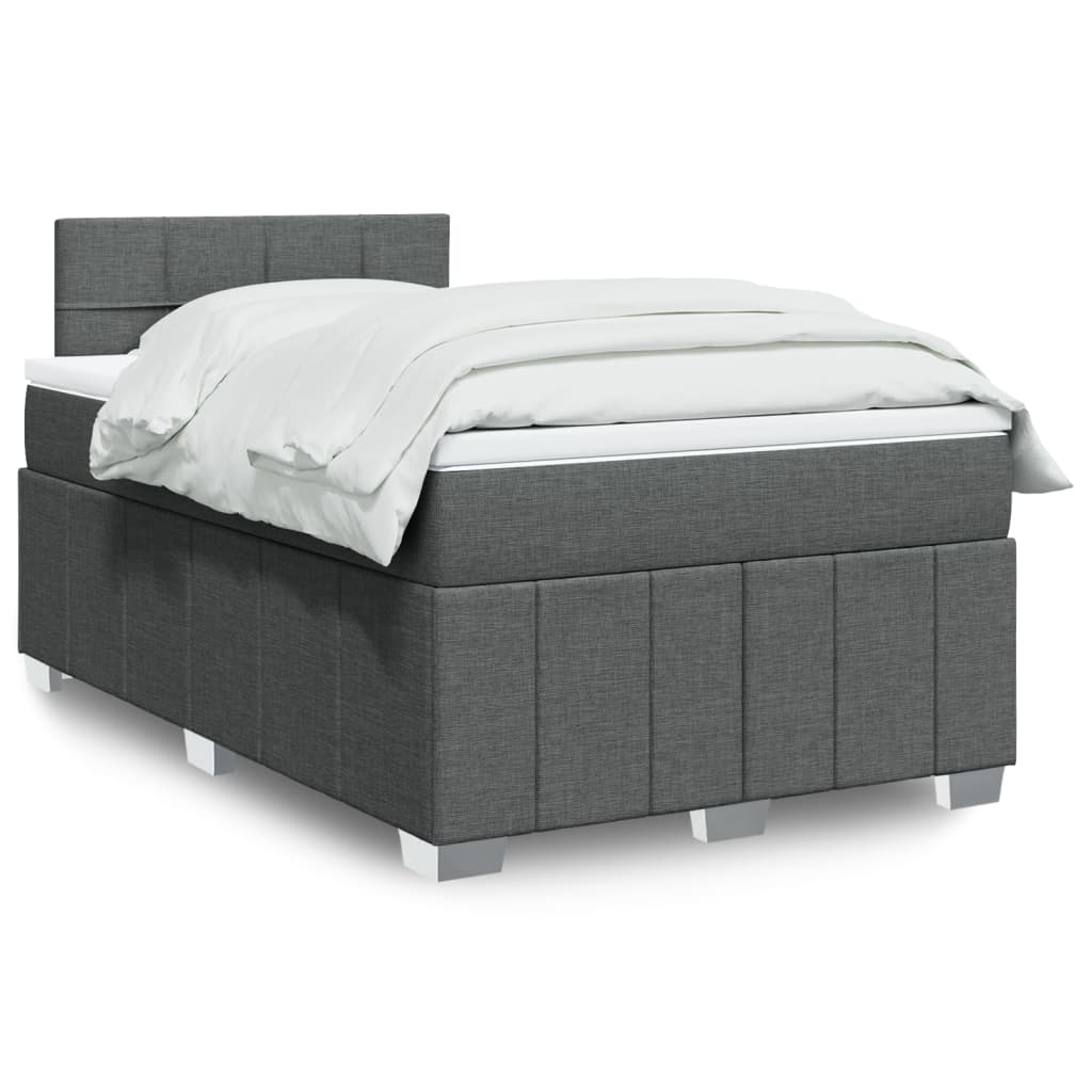 Boxspring met matras stof donkergrijs 120x200 cm is nu te koop bij PeponiXL, paradijselijk wonen!