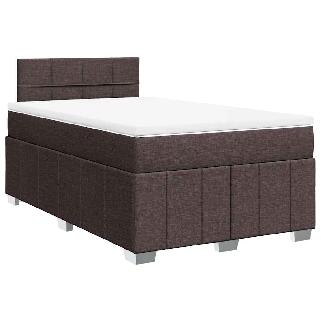 Boxspring met matras stof donkerbruin 120x200 cm is nu te koop bij PeponiXL, paradijselijk wonen!