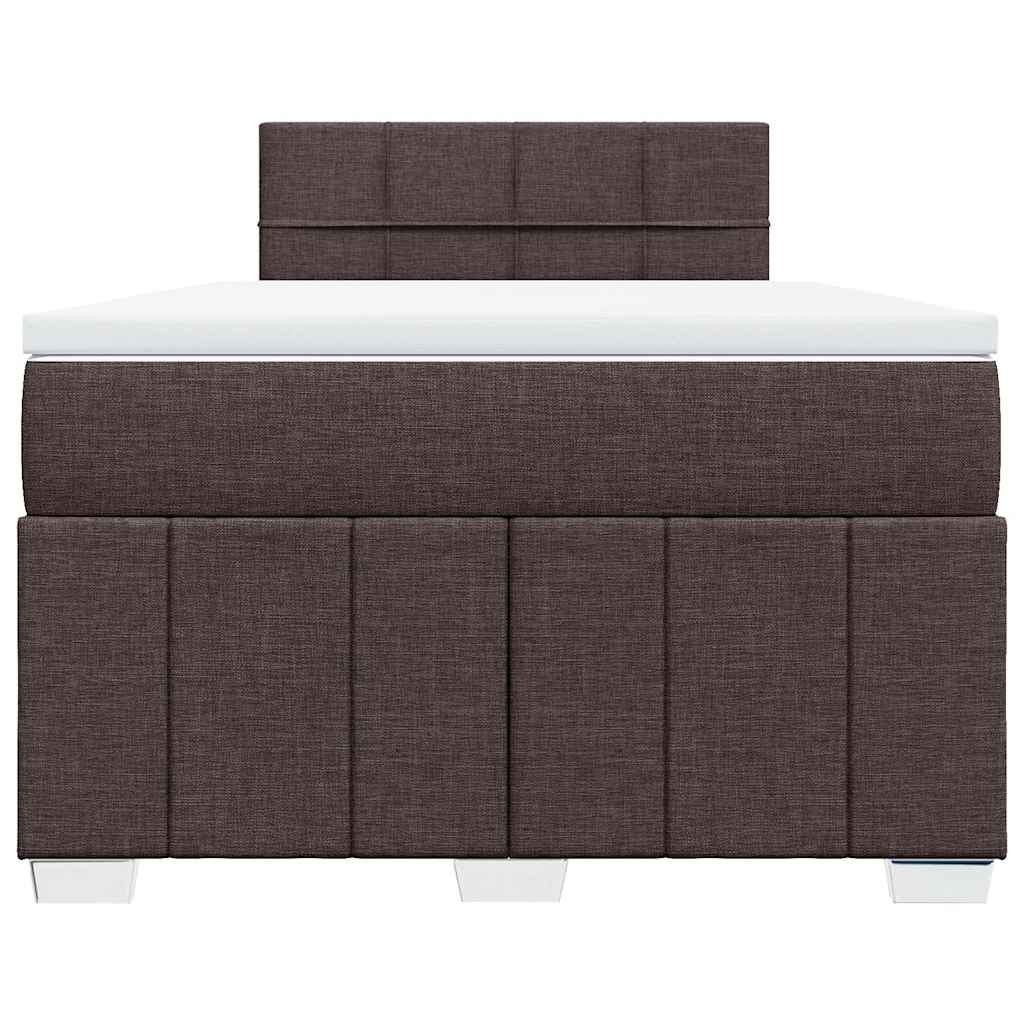 Boxspring met matras stof donkerbruin 120x200 cm is nu te koop bij PeponiXL, paradijselijk wonen!