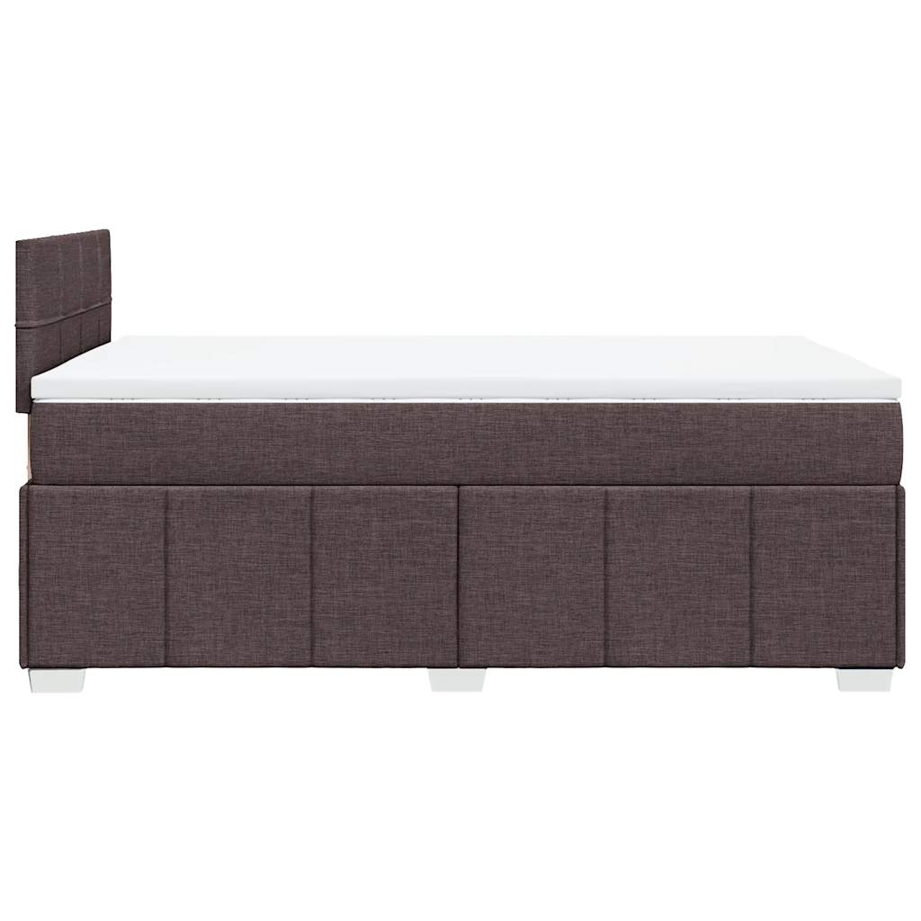 Boxspring met matras stof donkerbruin 120x200 cm is nu te koop bij PeponiXL, paradijselijk wonen!
