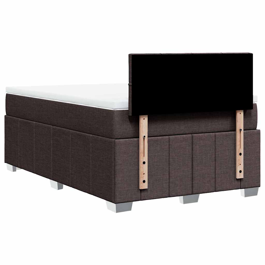 Boxspring met matras stof donkerbruin 120x200 cm is nu te koop bij PeponiXL, paradijselijk wonen!