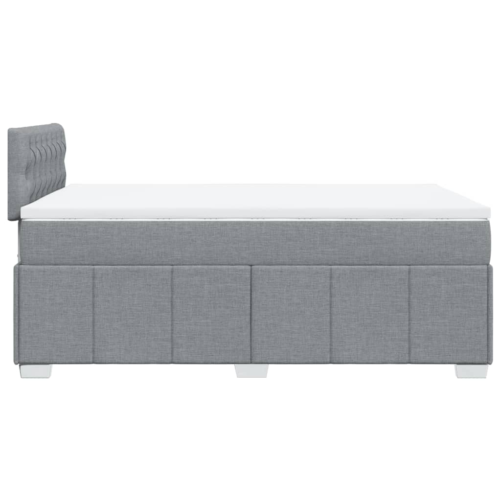 Boxspring met matras stof lichtgrijs 120x200 cm is nu te koop bij PeponiXL, paradijselijk wonen!
