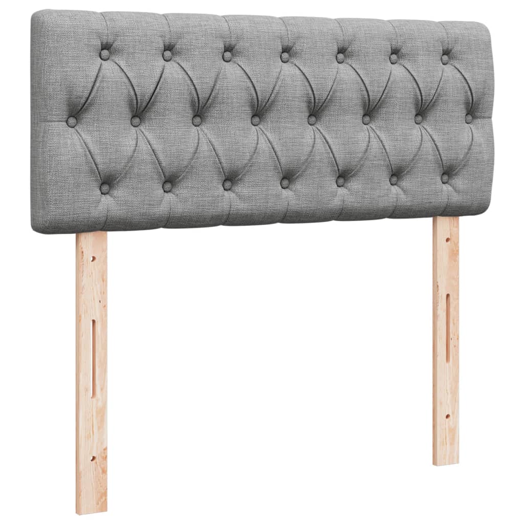 Boxspring met matras stof lichtgrijs 120x200 cm is nu te koop bij PeponiXL, paradijselijk wonen!