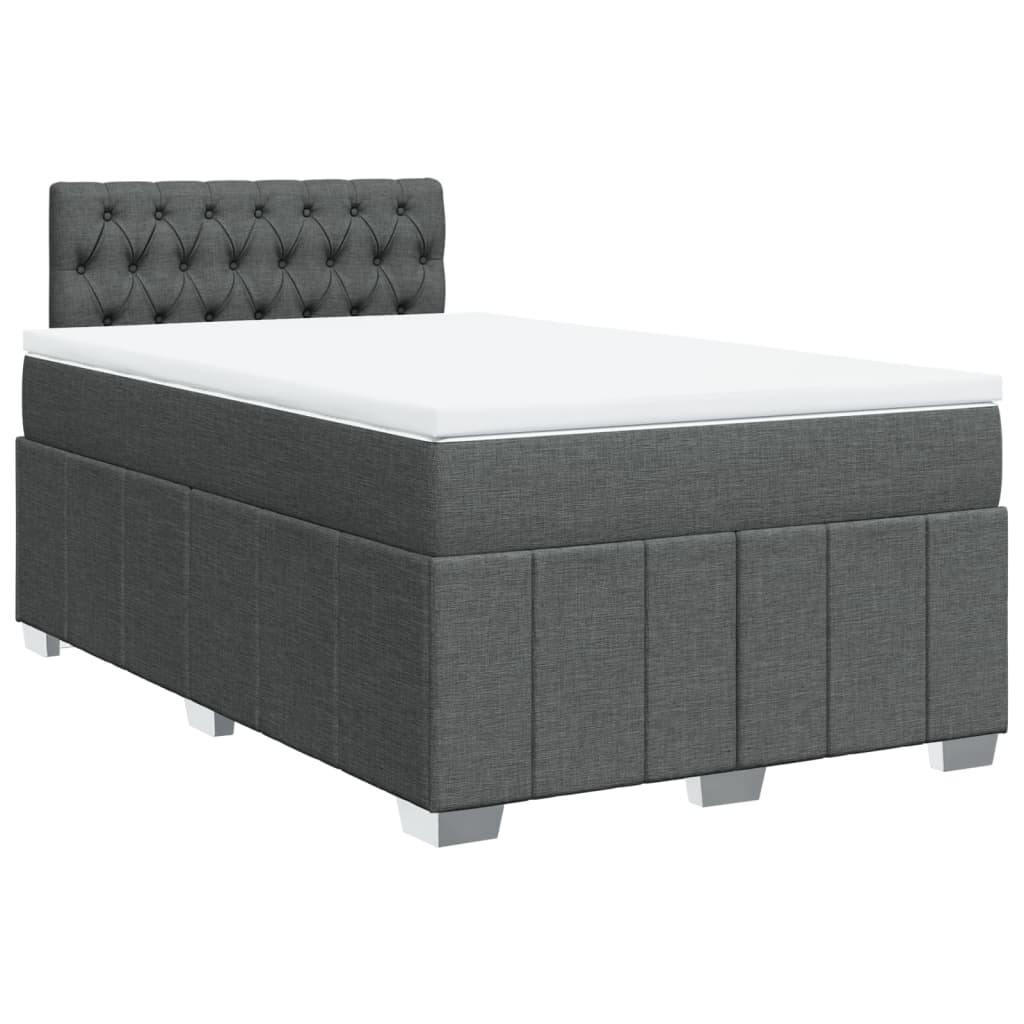 Boxspring met matras stof donkergrijs 120x200 cm is nu te koop bij PeponiXL, paradijselijk wonen!